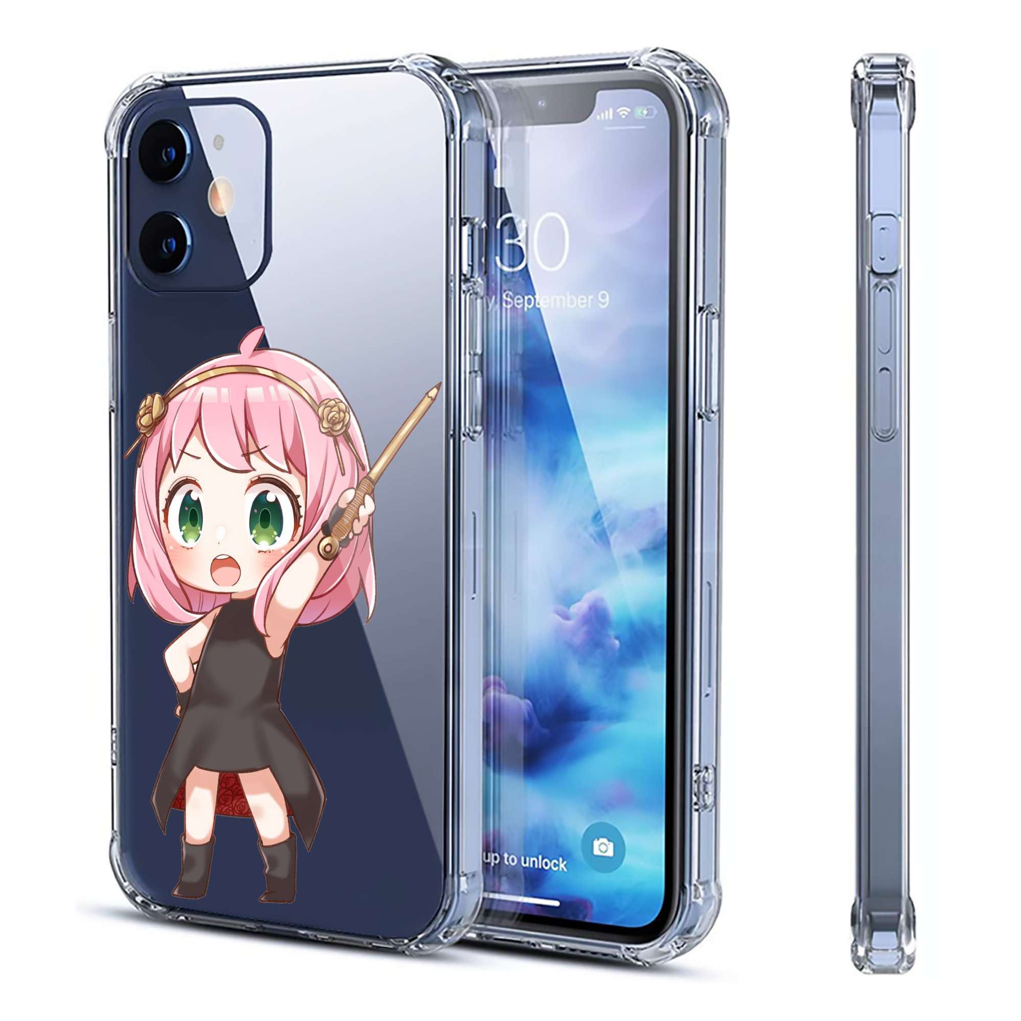 （画像用） SPY×FAMILY间谍家家酒 【iPhone 12シリーズ対応】透明スマホケース（クリアソフトケース）
